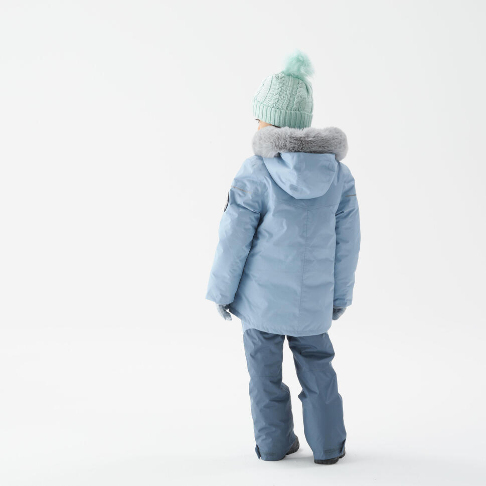 Pantalon De Ski Softshell Enfant - Doublure Polaire - Coupe-vent Et Imperméable - Poches Zippées - Taille Ajustable Par Cordon