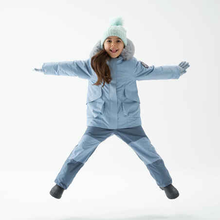 Kids’ Warm Waterproof Pants - SH 500 Blue