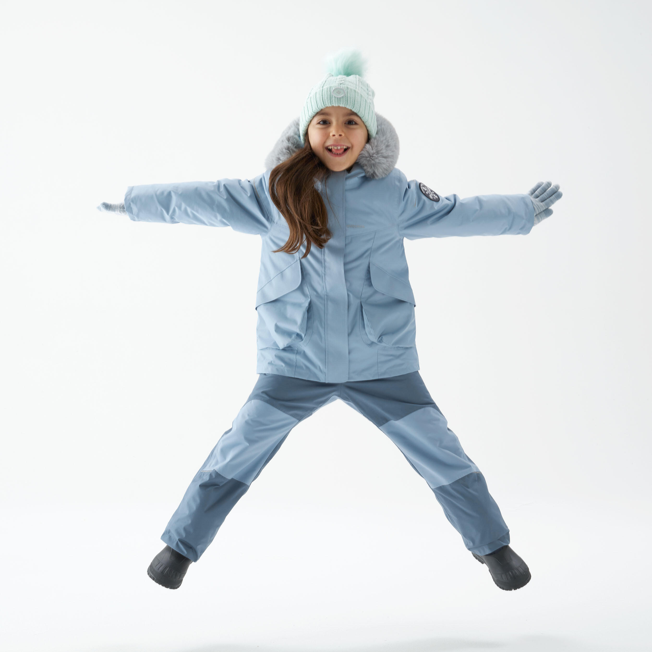 Kids’ Warm Waterproof Hiking Trousers - SH500 MOUNTAIN - Ages 2-6 3/12