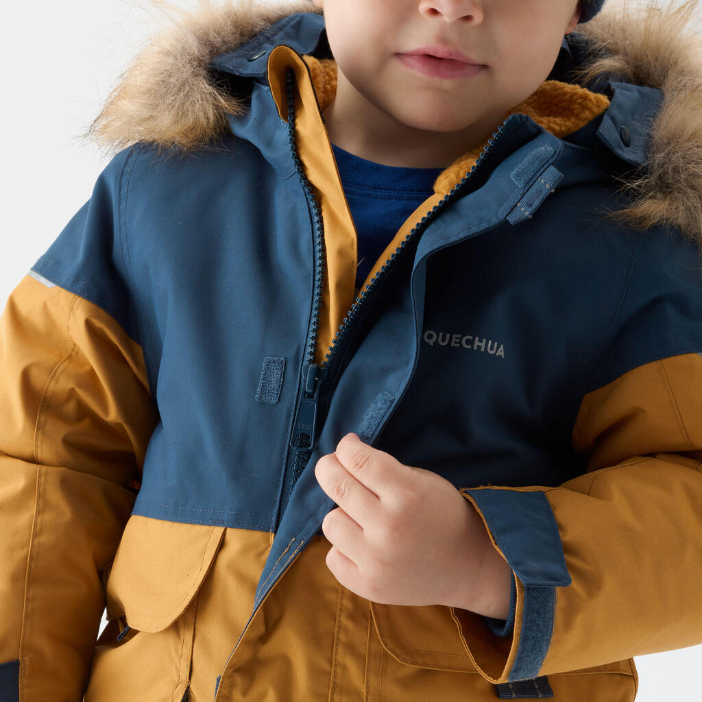 Parka za planinarenje SH500 MOUNTAIN topla dečja (2-6 godina) - oker