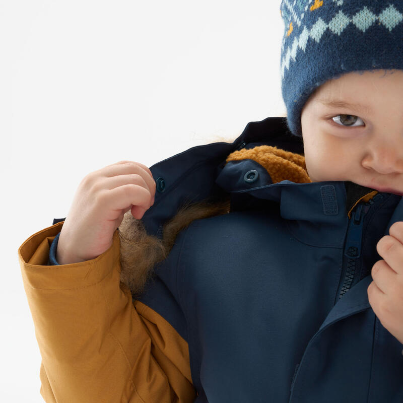 兒童保暖登山健行外套 SH500－赭石色