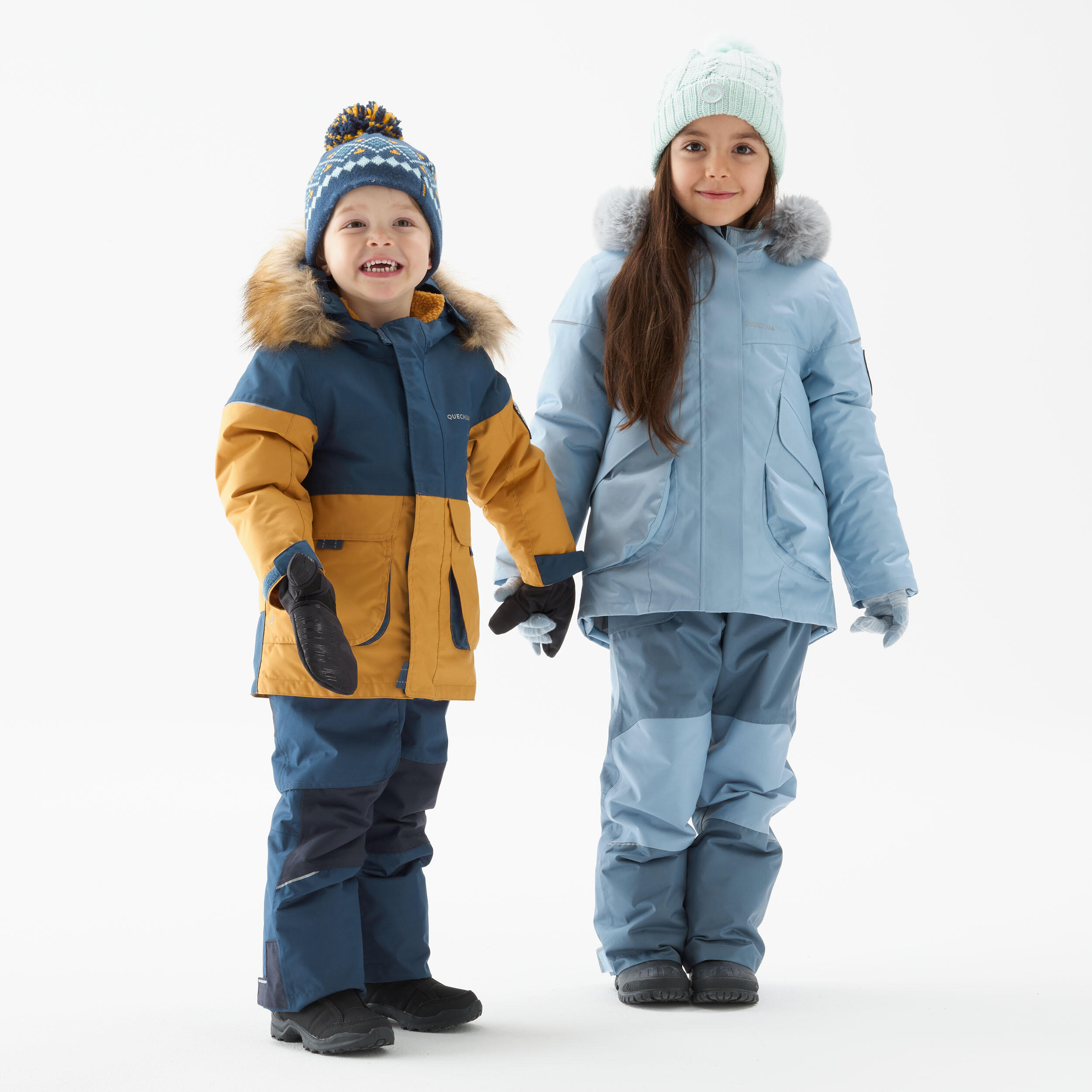 Kids’ Warm Waterproof Hiking Pants - SH 500 Mountain Ages 2-6 - QUECHUA