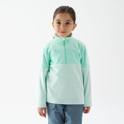 Forro polar montaña y trekking media cremallera Niños Quechua MH120