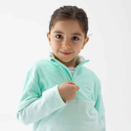 Kids’ Hiking Fleece - MH120 turquoise - ages 2–6 