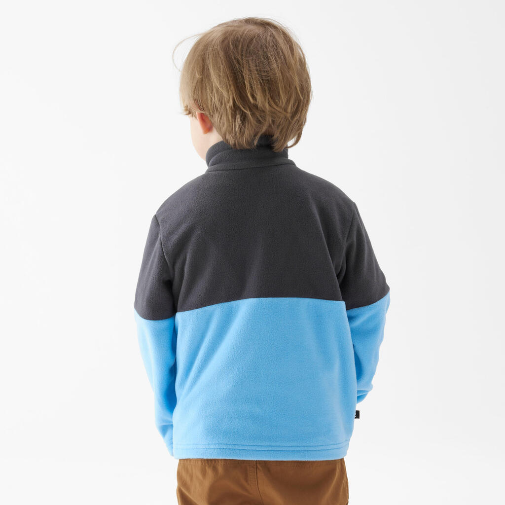 Bērnu (2-6 gadi) pārgājienu flīsa jaka “MH120”, zila/pelēka