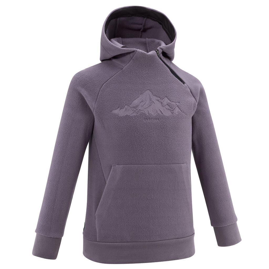 Fleece-Sweatshirt Kinder Gr. 122–170 Wandern - dunkelviolett