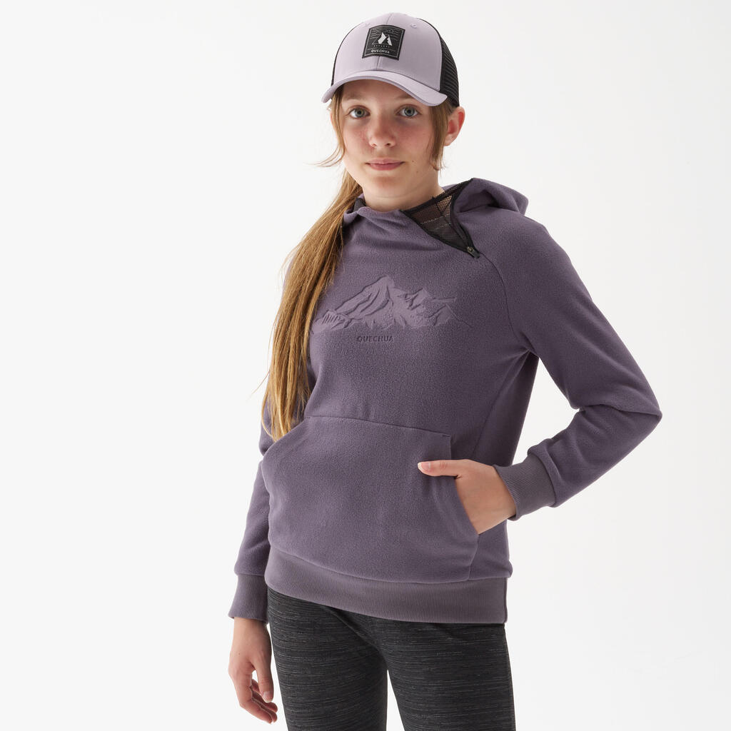 Fleece-Sweatshirt Kinder Gr. 122–170 Wandern - dunkelviolett