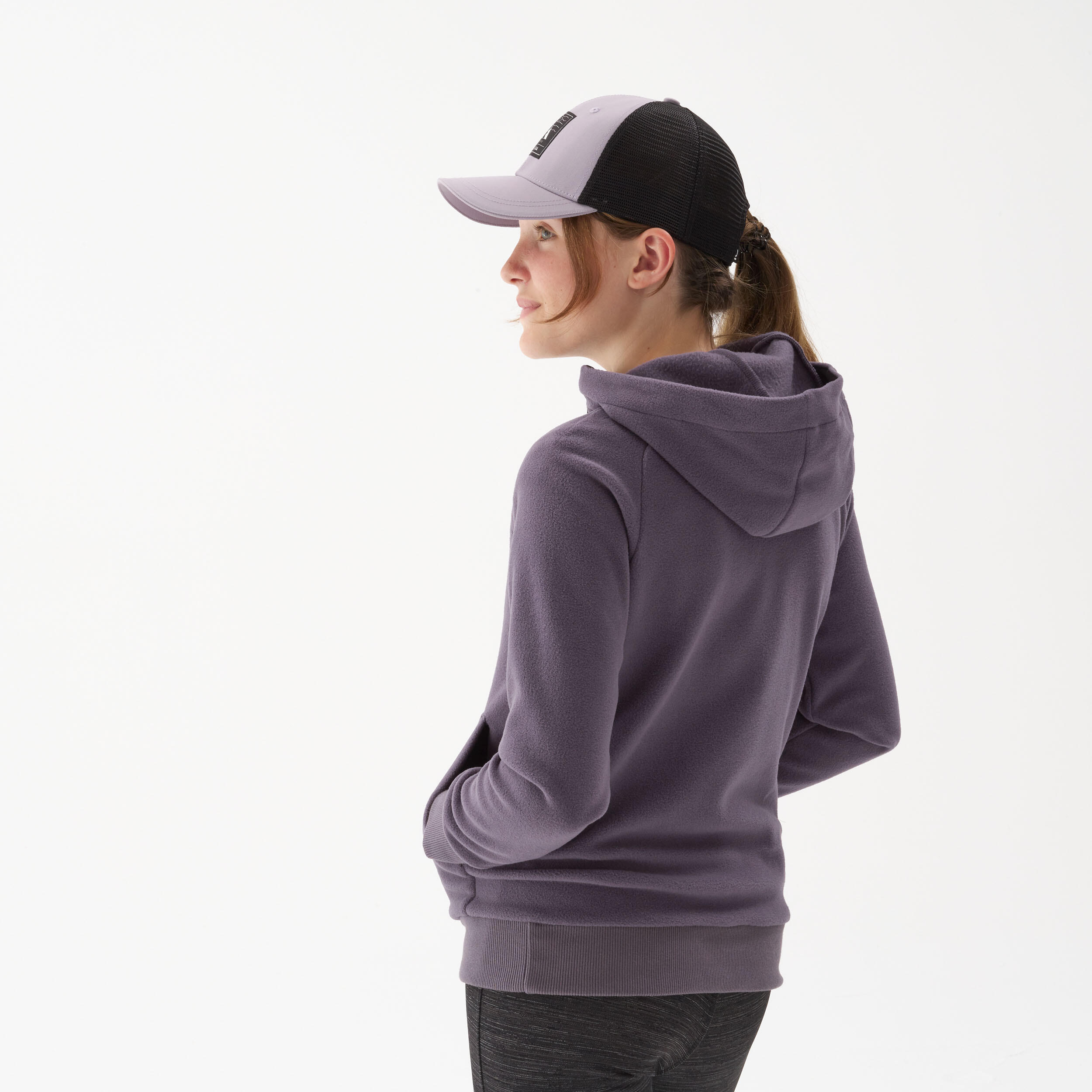 Dark purple hiking fleece sweatshirt - children 7–15 years 3/6