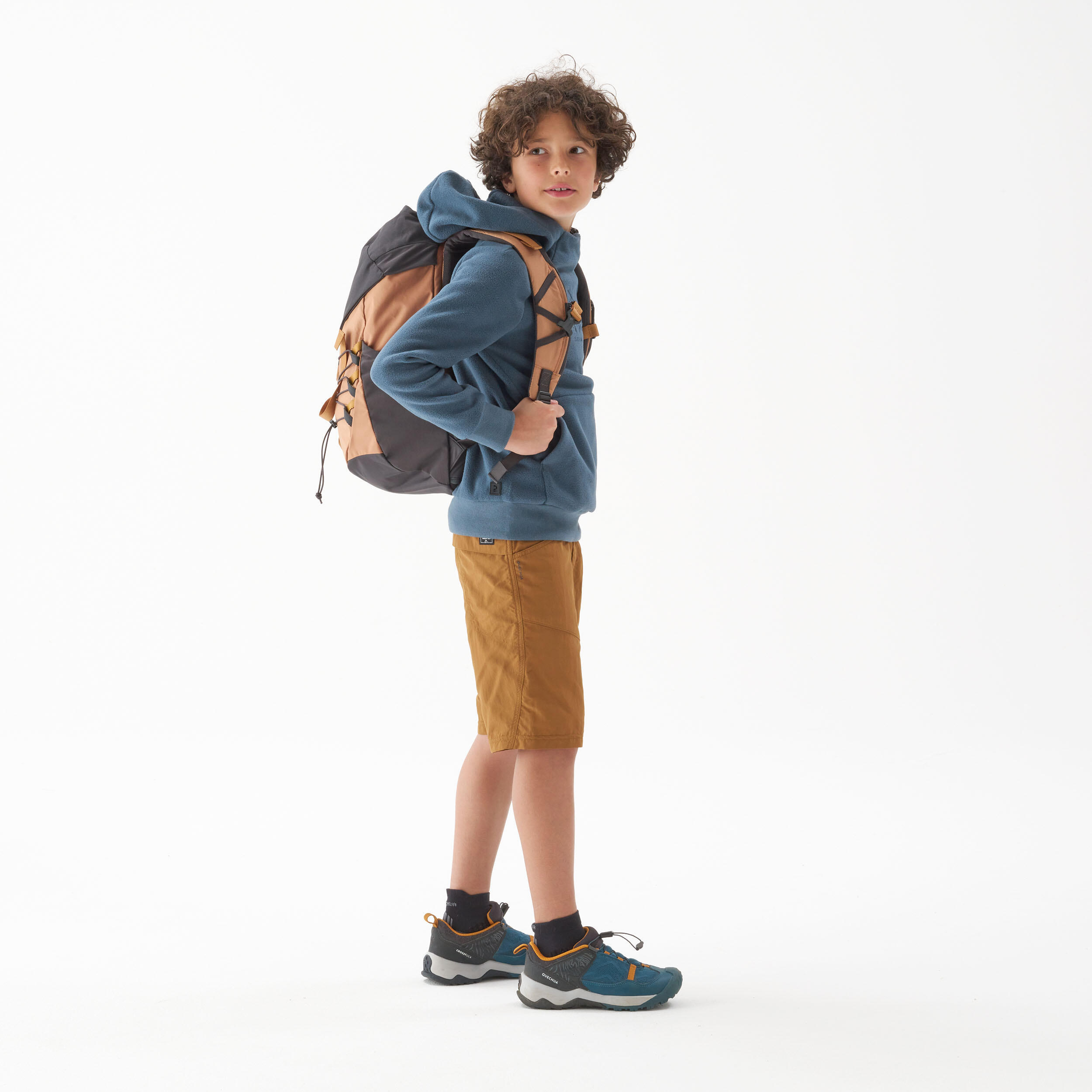 Child's hiking shorts - MH500 dark brown - 7-15 years 2/6