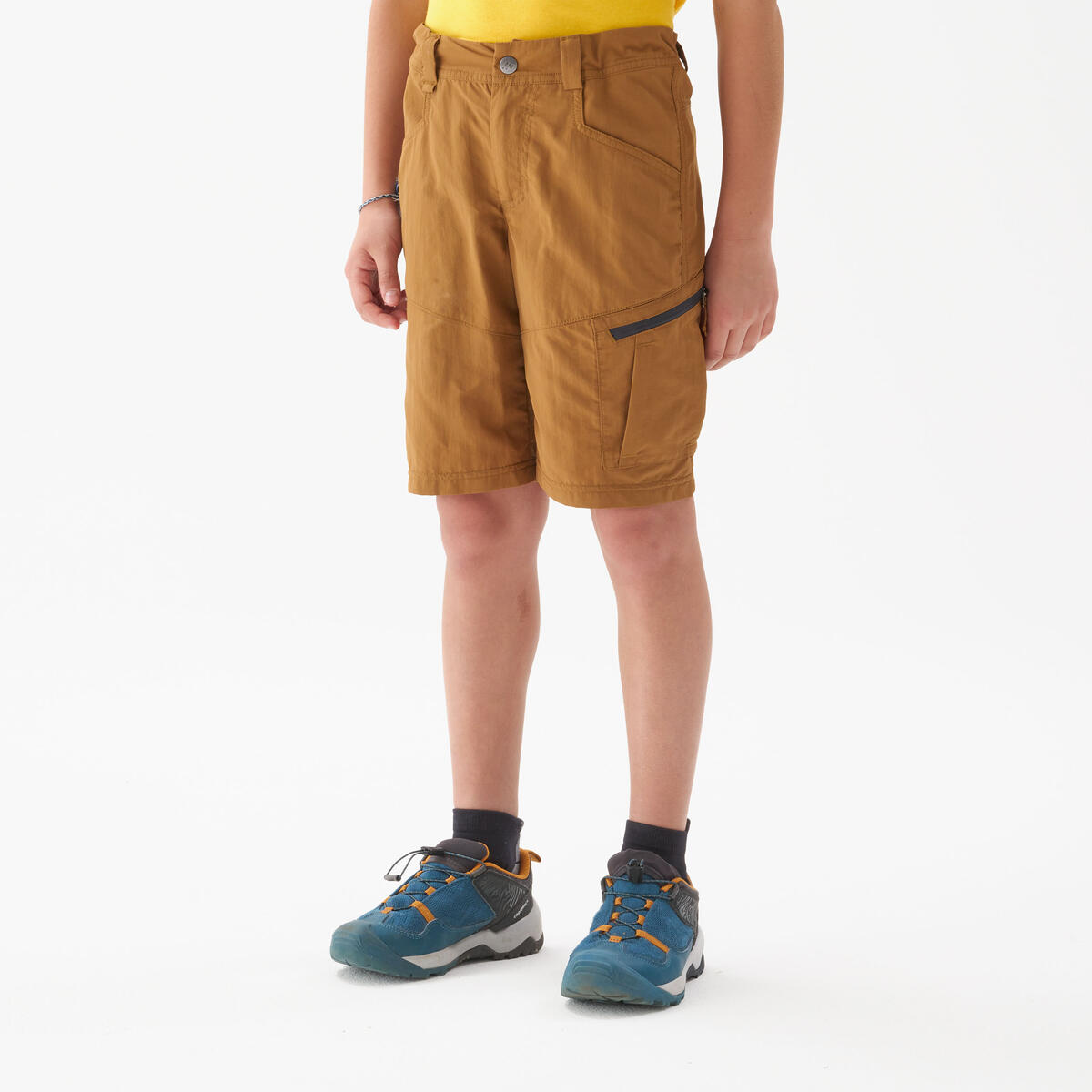 Short de randonnée enfant 7-15 ans, MH500 marron