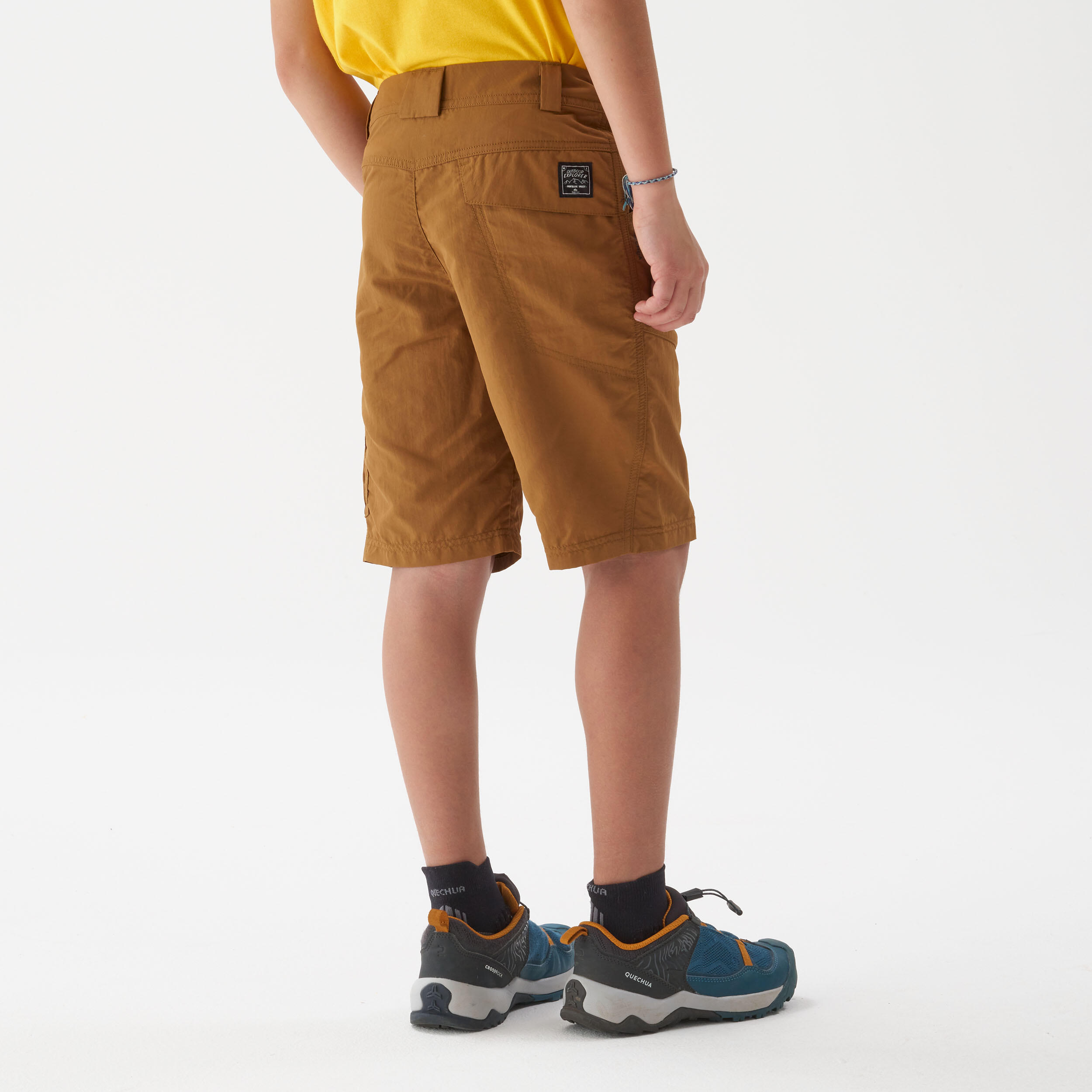 Child's hiking shorts - MH500 dark brown - 7-15 years 3/6