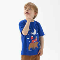 Child's hiking T-shirt - MH100 blue phosphor - 2-6 years