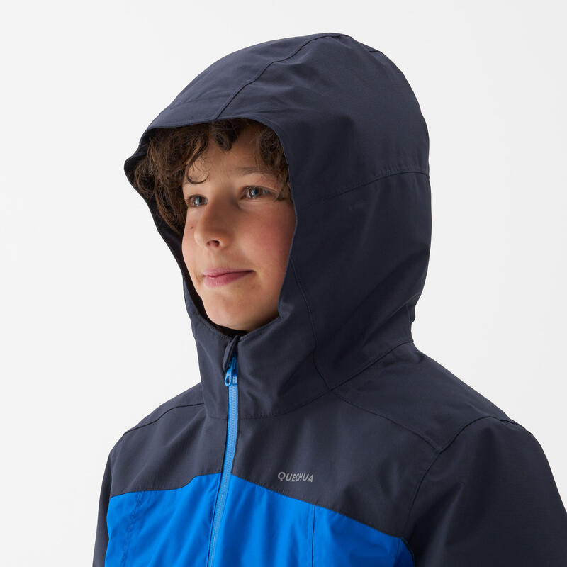 VESTE 3en1 CHAUDE ET IMPERMÉABLE DE RANDONNÉE -SH500 MTN -8°C - ENFANT 7-15 ANS