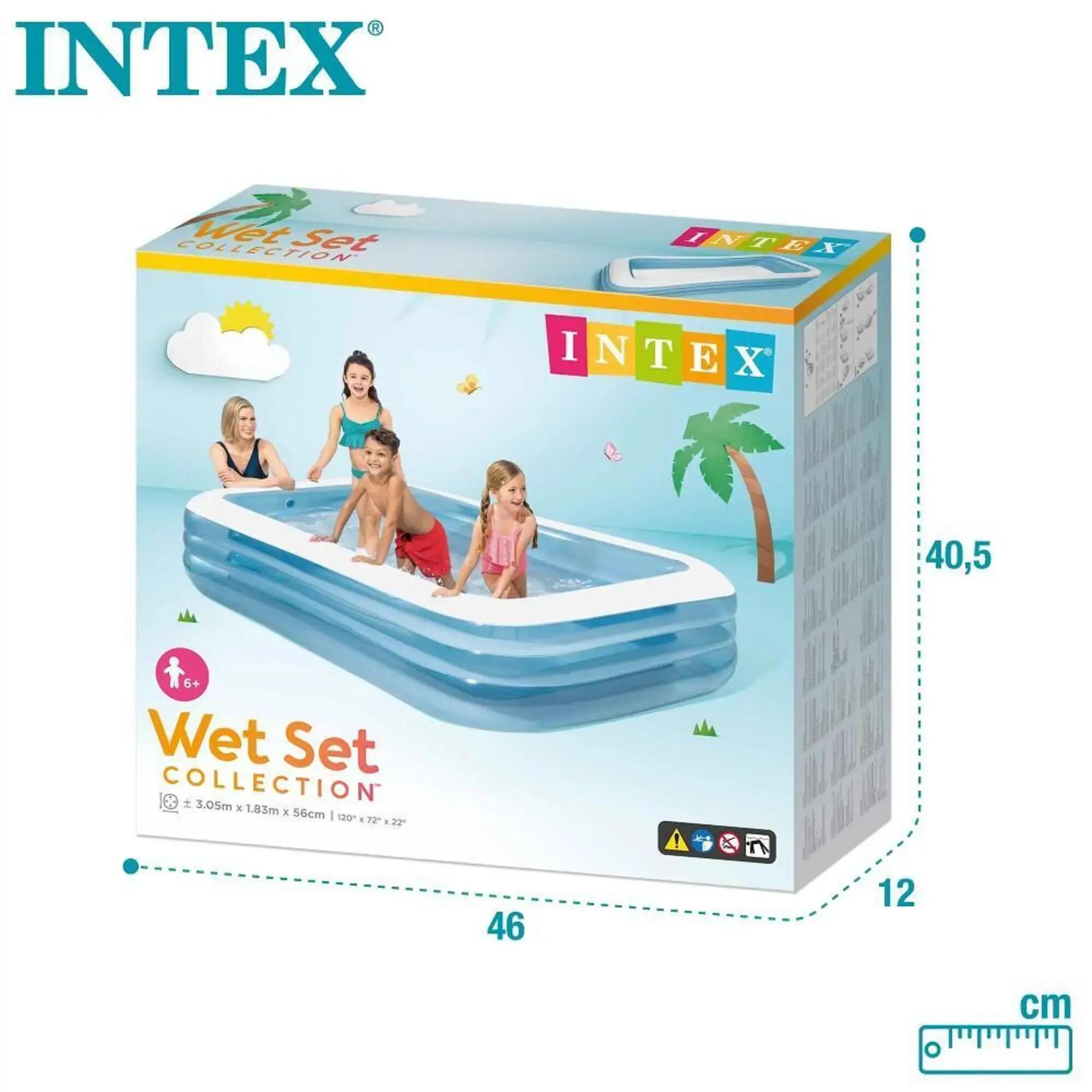 Şişme Çocuk / Yetişkin Havuzu - INTEX -  2.62 x 1.75 x 56cm -  Dikdörtgen - Mavi 5/5