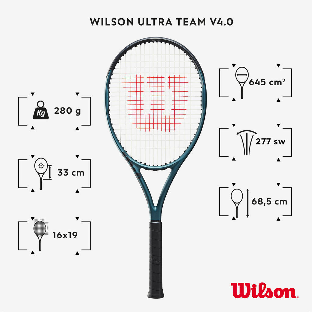 Plavi raket za tenis ULTRA TEAM V4.0 za odrasle 