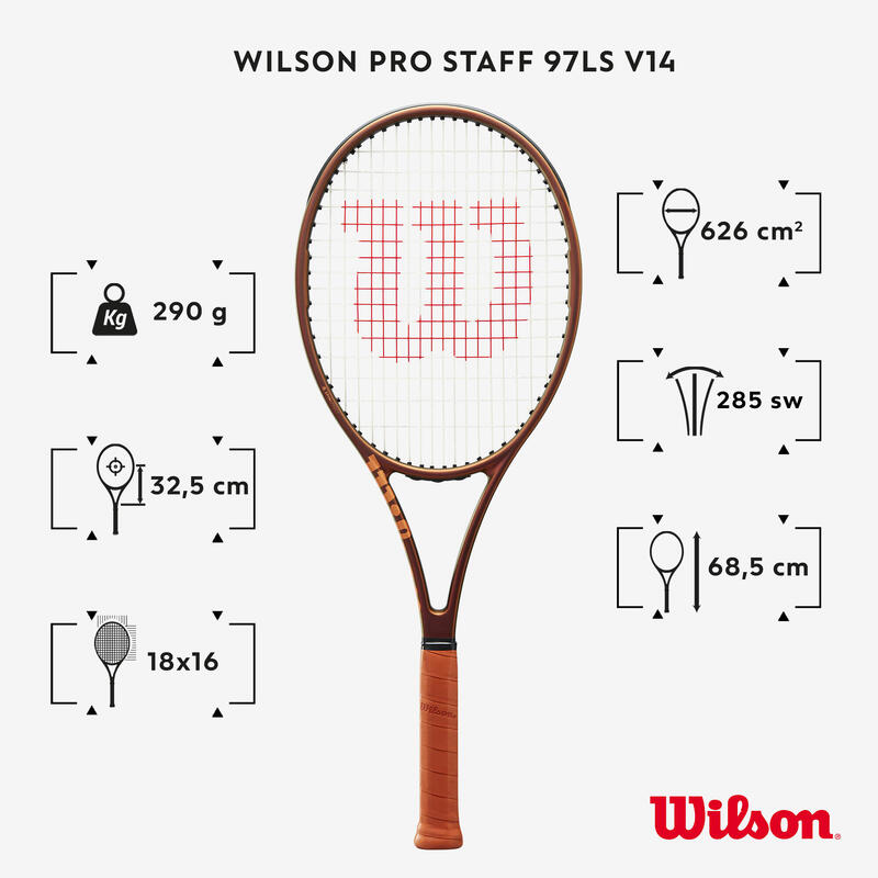 Raqueta de tenis adulto Wilson Pro Staff 97LS V14 Cobre 290 gr