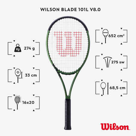 Raquette Wilson Blade 101L v8.0, Fibre de carbon…