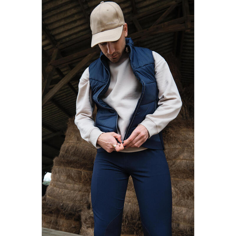 Gilet equitazione 500 uomo blu