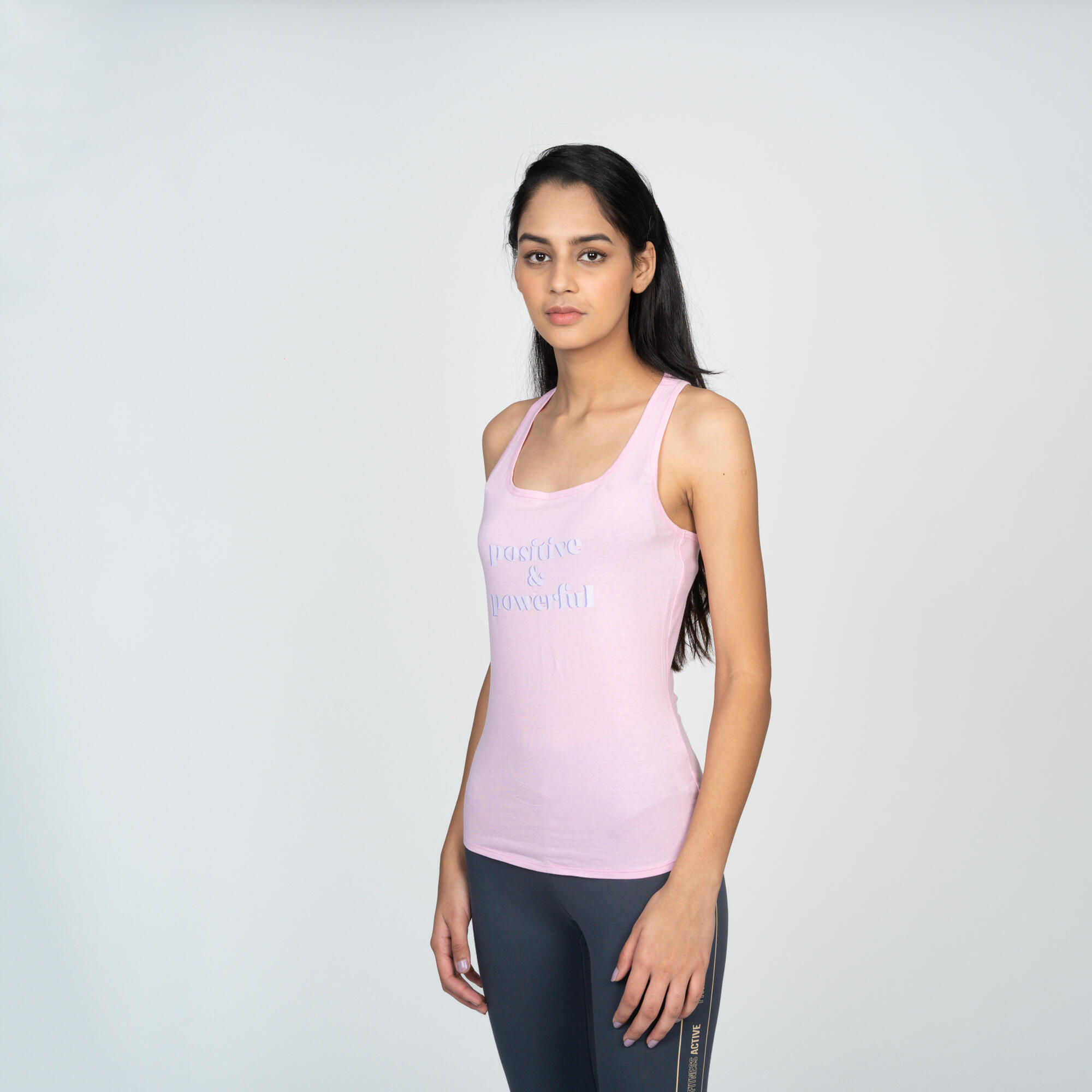 Pink Camisole Tank Top Active Tank Workout Cotton Lycra