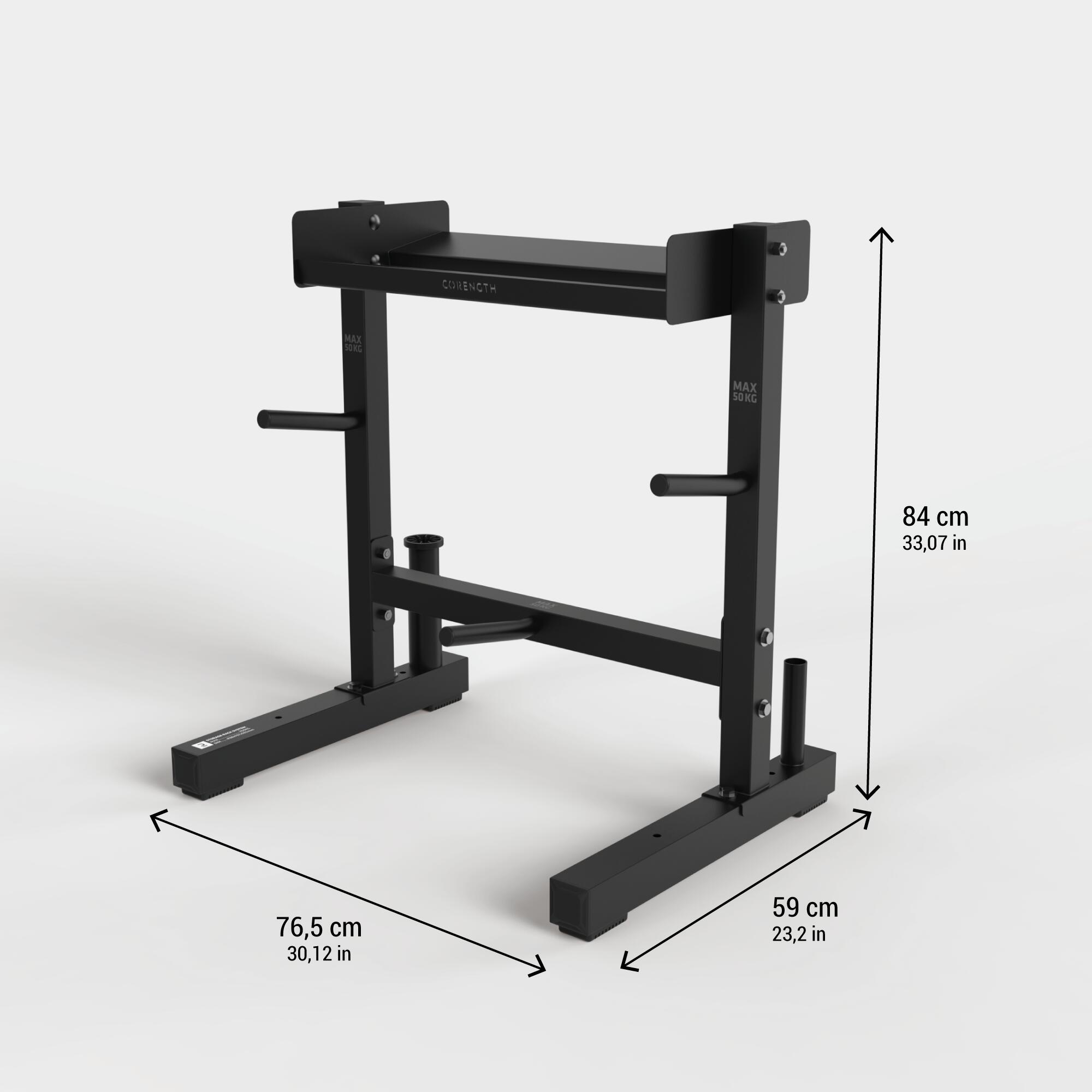 Weight Training Storage Rack for Bars and Weights 7/10