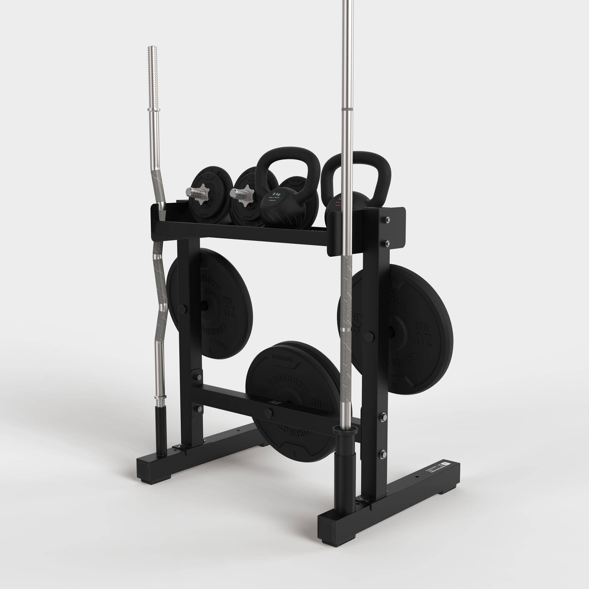 Weight Training Storage Rack for Bars and Weights -  5