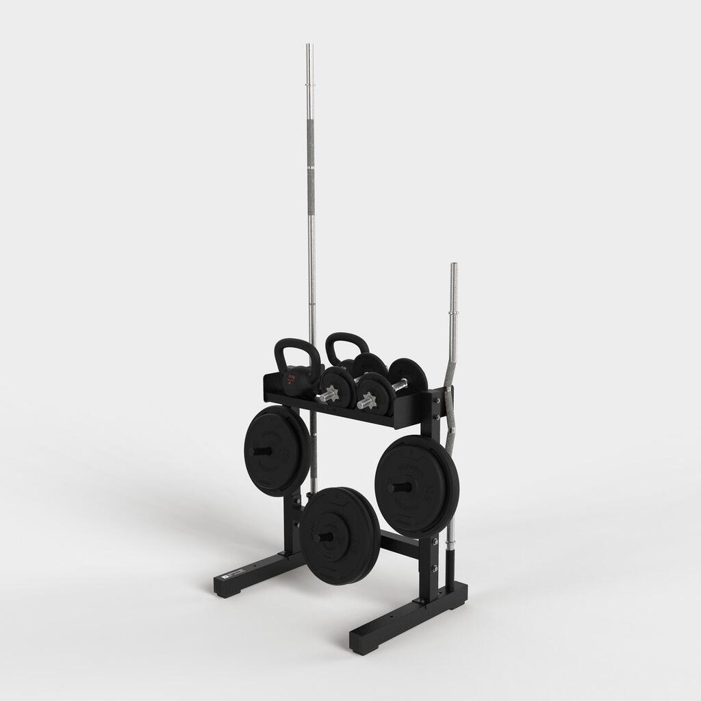 Weight Training Storage Rack for Bars and Weights