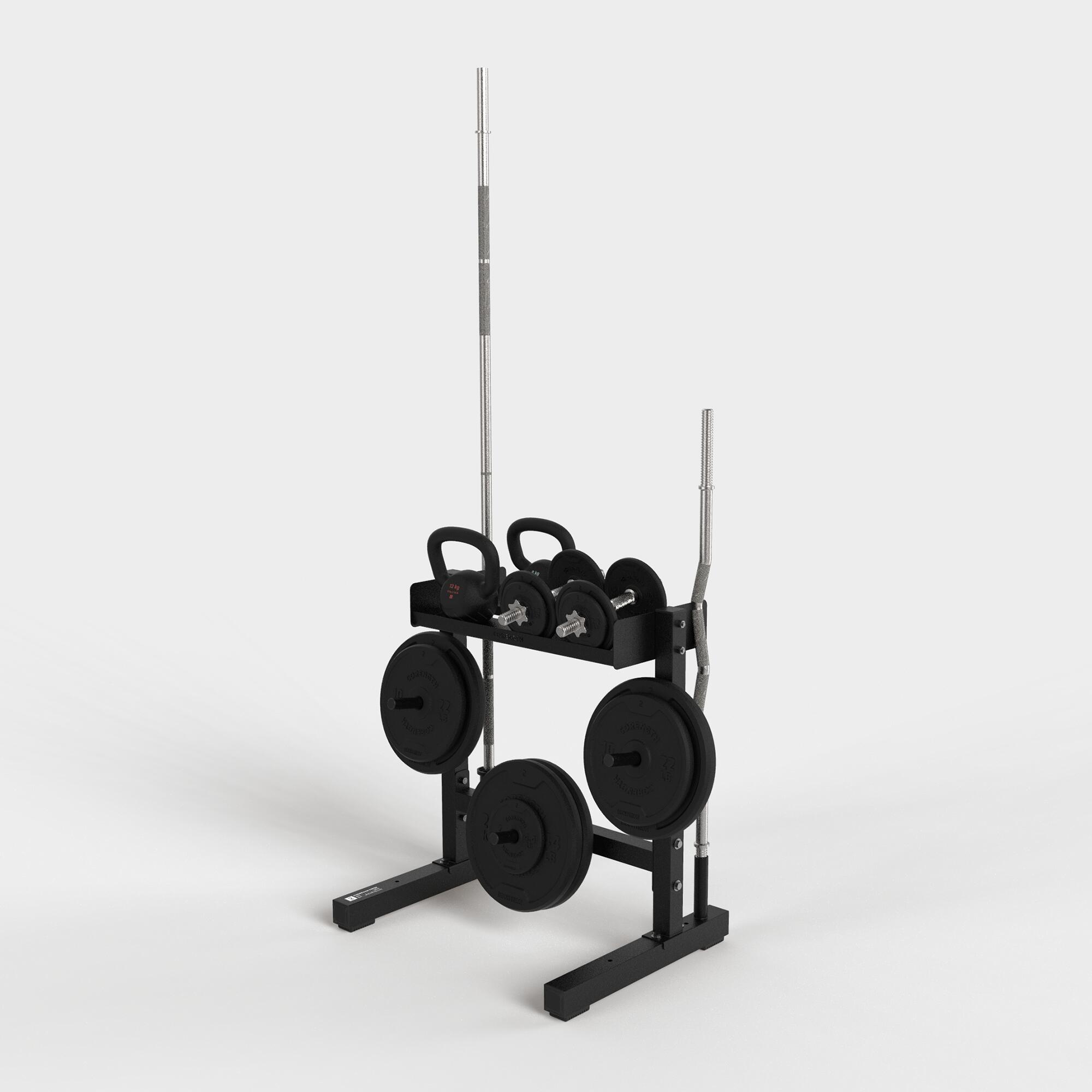 Weight Training Storage Rack for Bars and Weights 6/10
