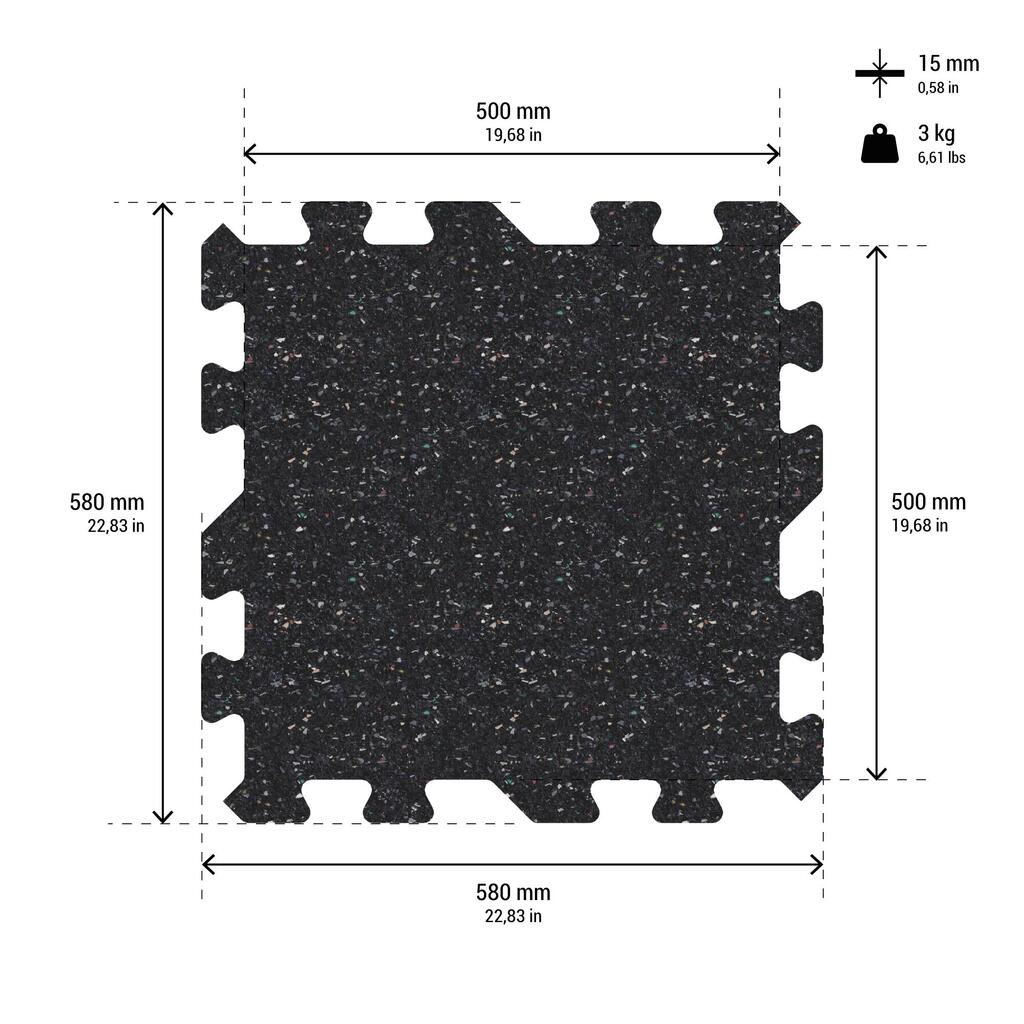 Strunjača za dizanje tegova modularna 58 x 58 cm