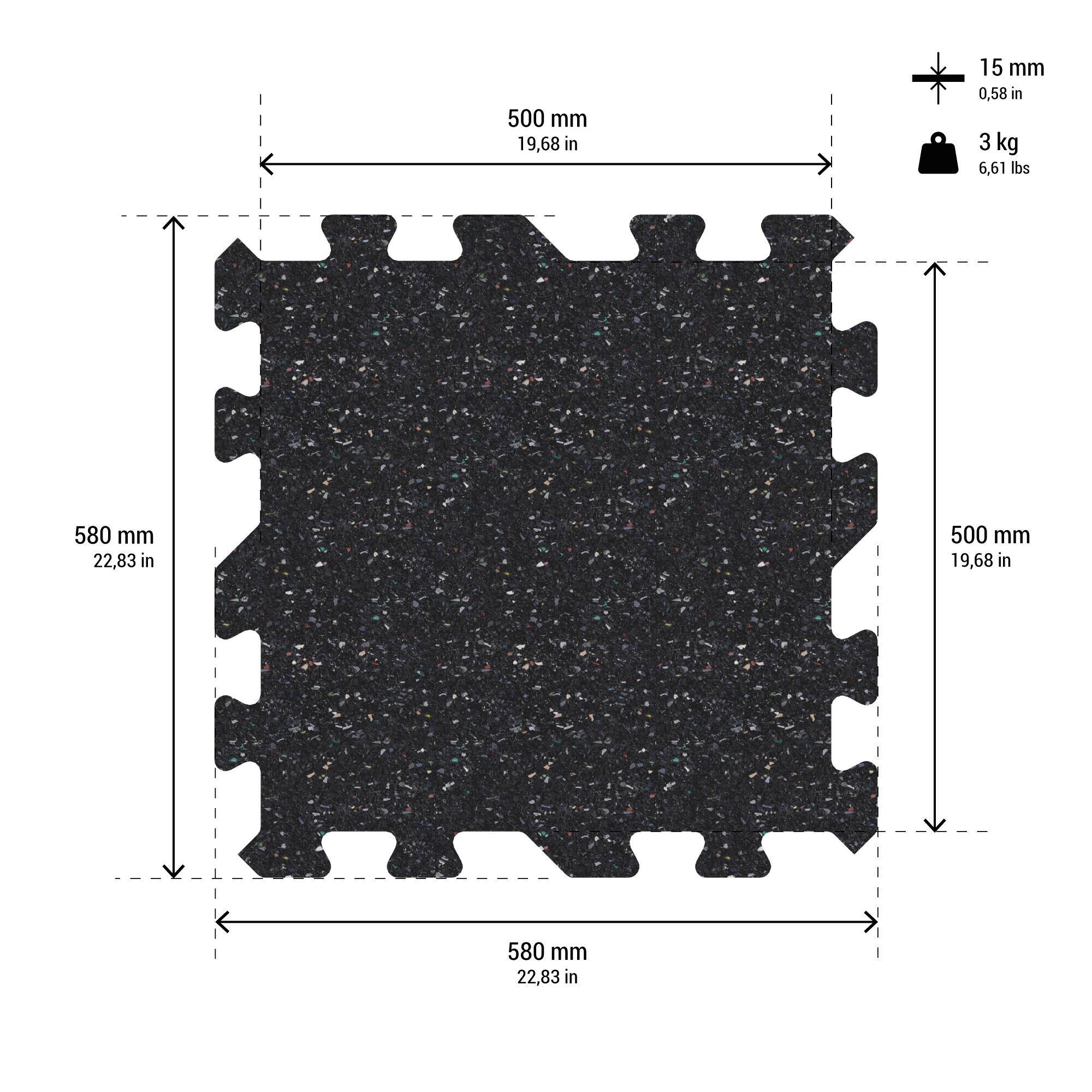 58 x 58 cm Modular Weight Training Mat -  3