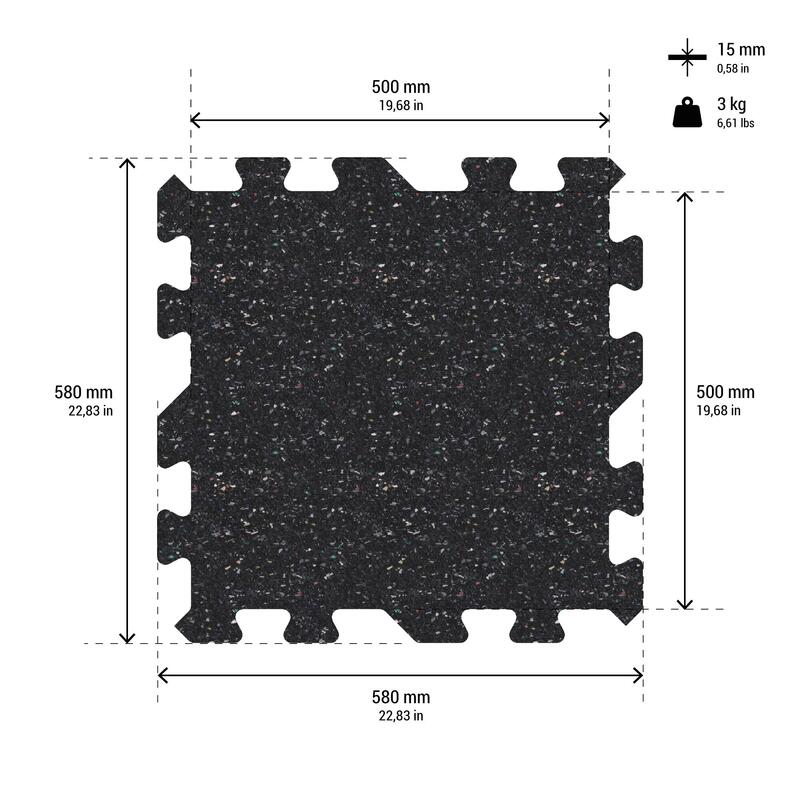 Bodenschutzmatte 58 × 58 cm modulierbar 