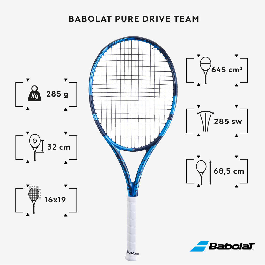Pieaugušo tenisa rakete “Pure Drive Team”