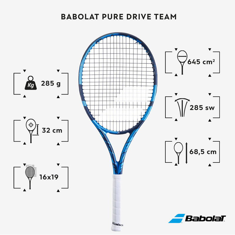 Rachetă Tenis Babolat Pure Drive Team 285g Albastru Adulți
