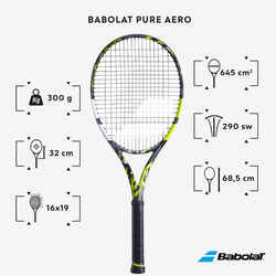 Adult Tennis Racket Pure Aero 300g - Grey/Yellow