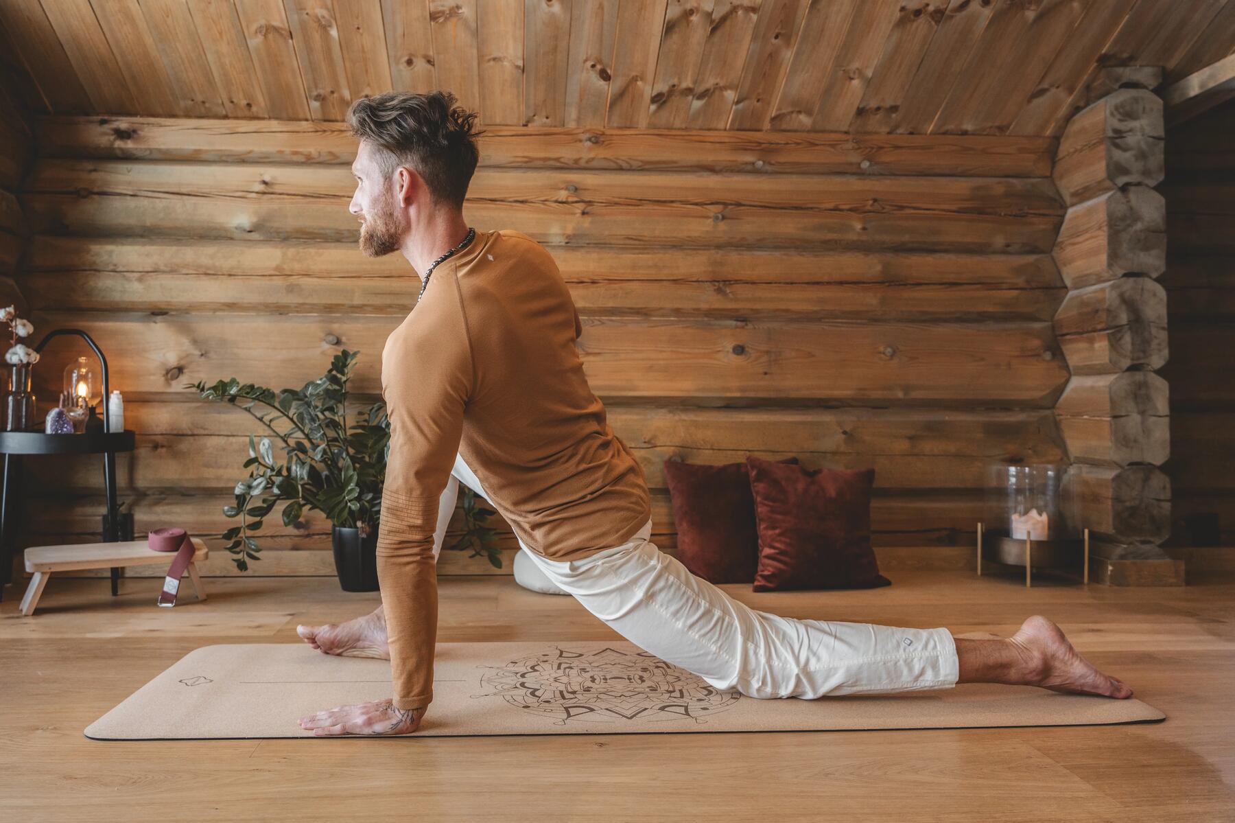 hombre estirando psoas
