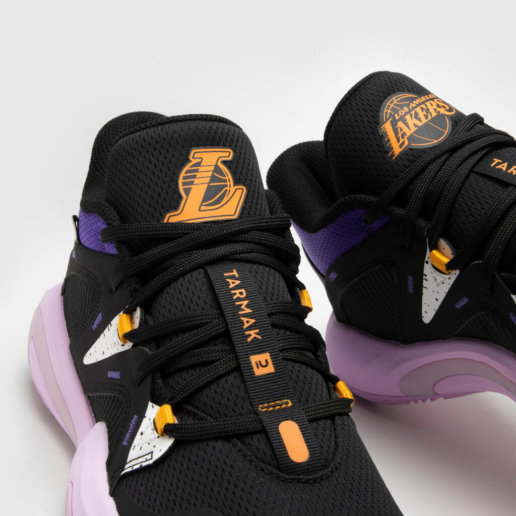 Kinder Basketball Schuhe halbhoch Los Angeles Lakers NBA - 900 Mid-3 schwarz 