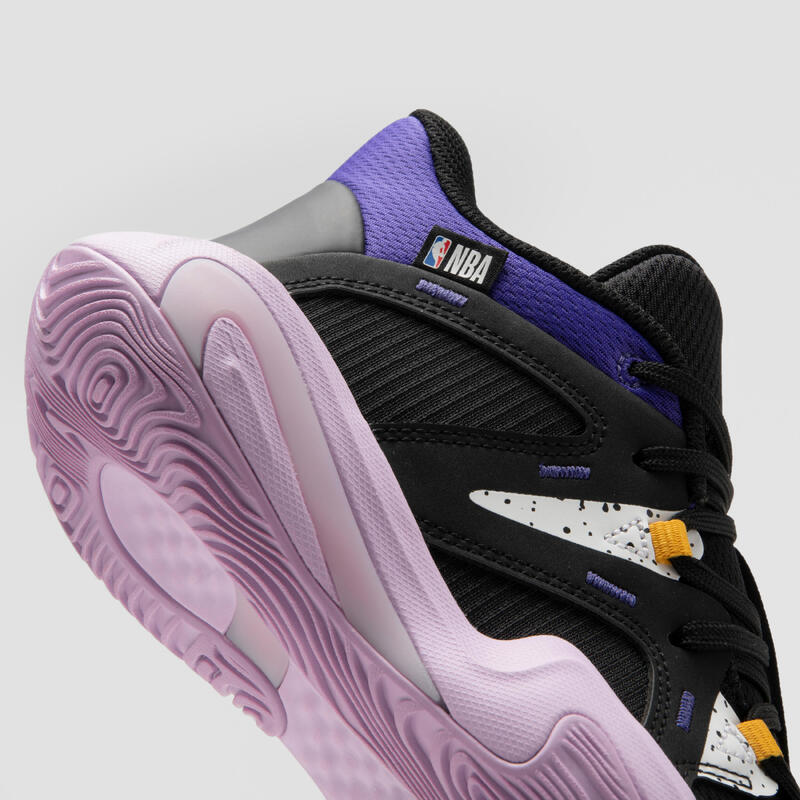 Kinder Basketball Schuhe halbhoch Los Angeles Lakers NBA - 900 Mid-3 schwarz 