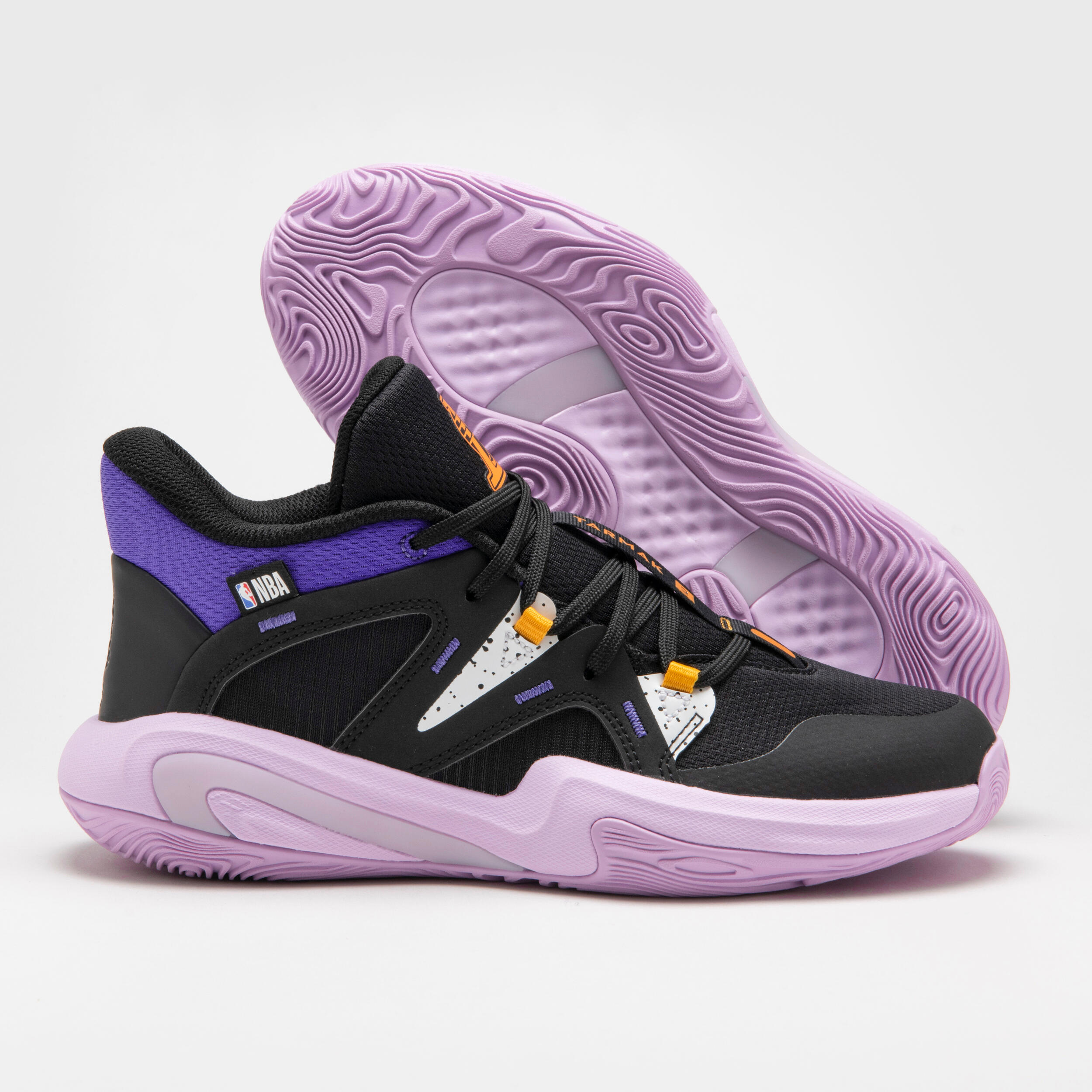 Kids' Basketball Shoes 900 NBA MID-3 - Los Angeles Lakers/Black 10/10