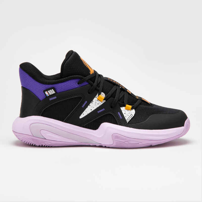 Kinder Basketball Schuhe halbhoch Los Angeles Lakers - 900 NBA Mid-3 schwarz