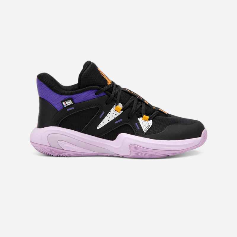 Kinder Basketball Schuhe halbhoch Los Angeles Lakers - 900 NBA Mid-3 schwarz