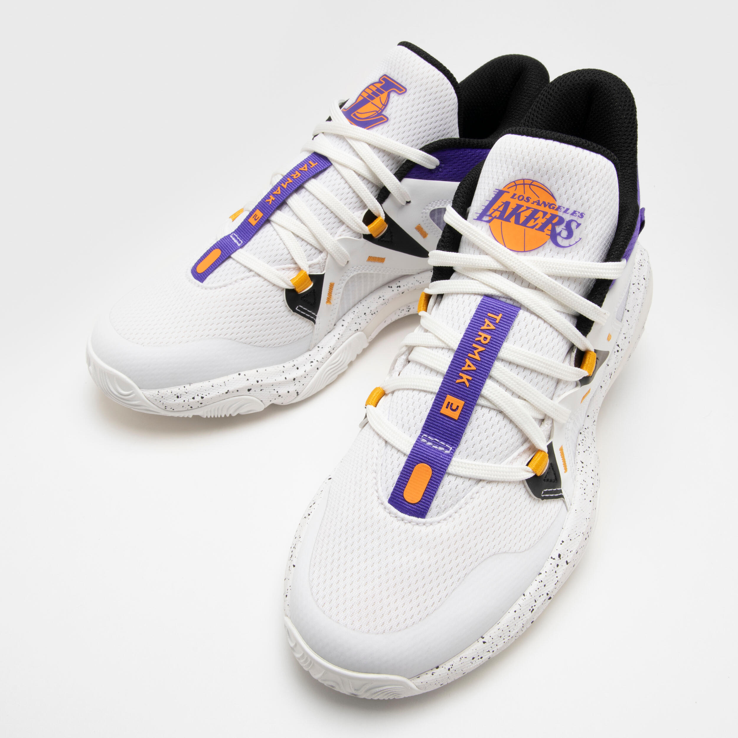 Kids' Basketball Shoes 900 NBA MID-3 - Los Angeles Lakers/White 4/10