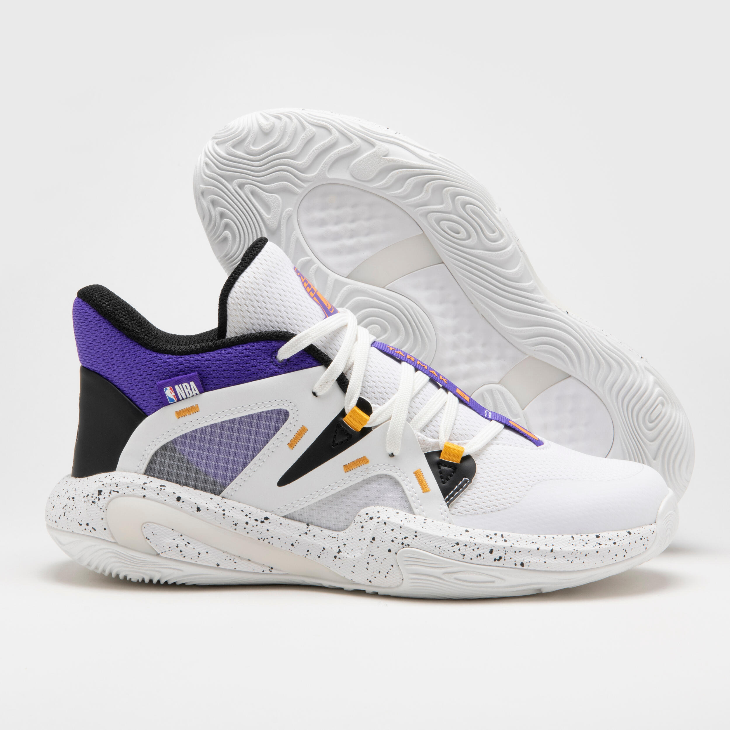 Kids' Basketball Shoes 900 NBA MID-3 - Los Angeles Lakers/White 10/10