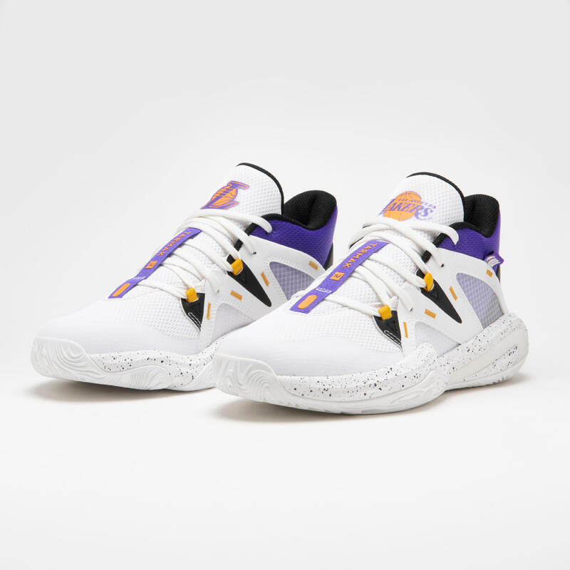 Kids' Basketball Shoes 900 NBA MID-3 - Los Angeles Lakers/White