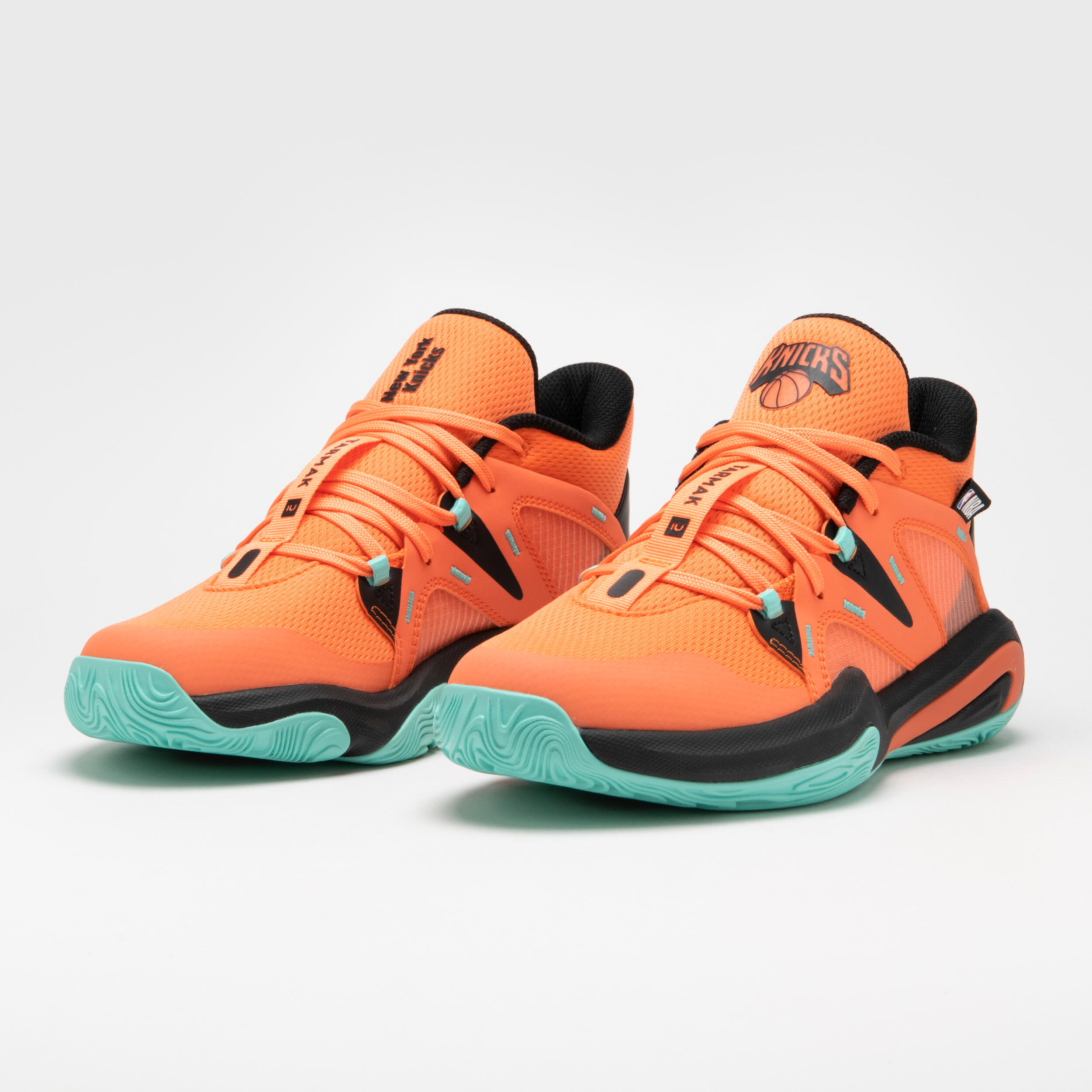 Kids' Basketball Shoes 900 NBA MID-3 - New York Knicks/Orange 9/10