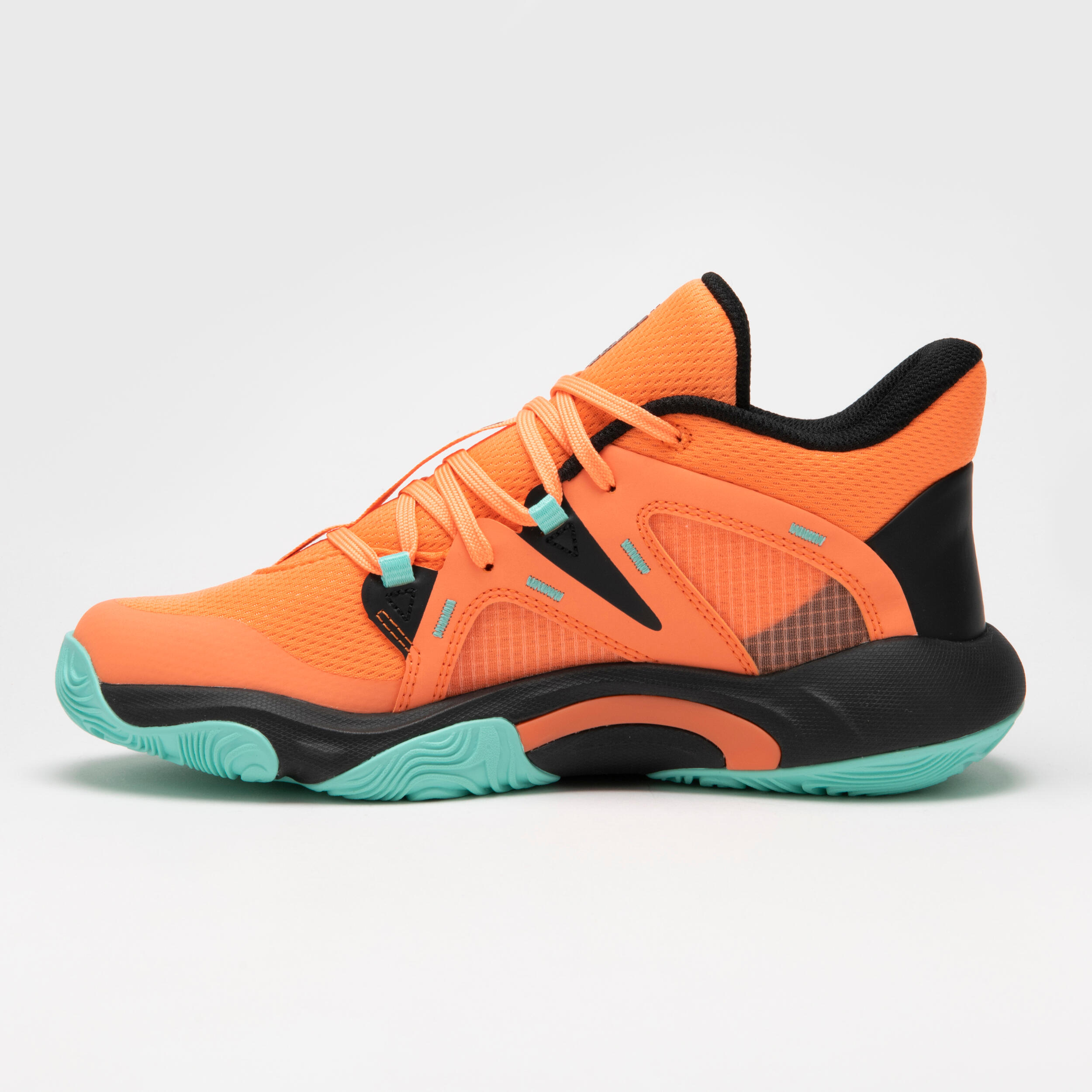 Orange and clearance black basketball shoes