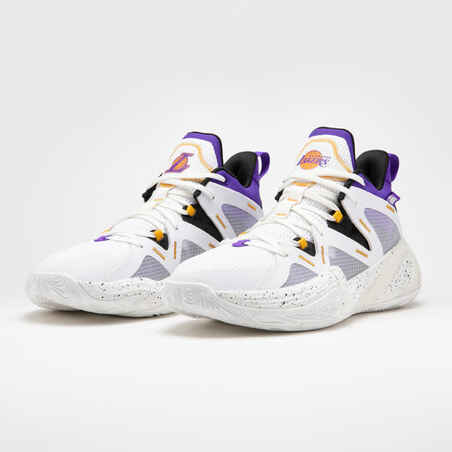 Men's/Women's Basketball Shoes 900 NBA MID-3 - White/NBA Los Angeles Lakers