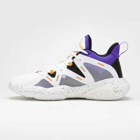 Men's/Women's Basketball Shoes 900 NBA MID-3 - White/NBA Los Angeles Lakers