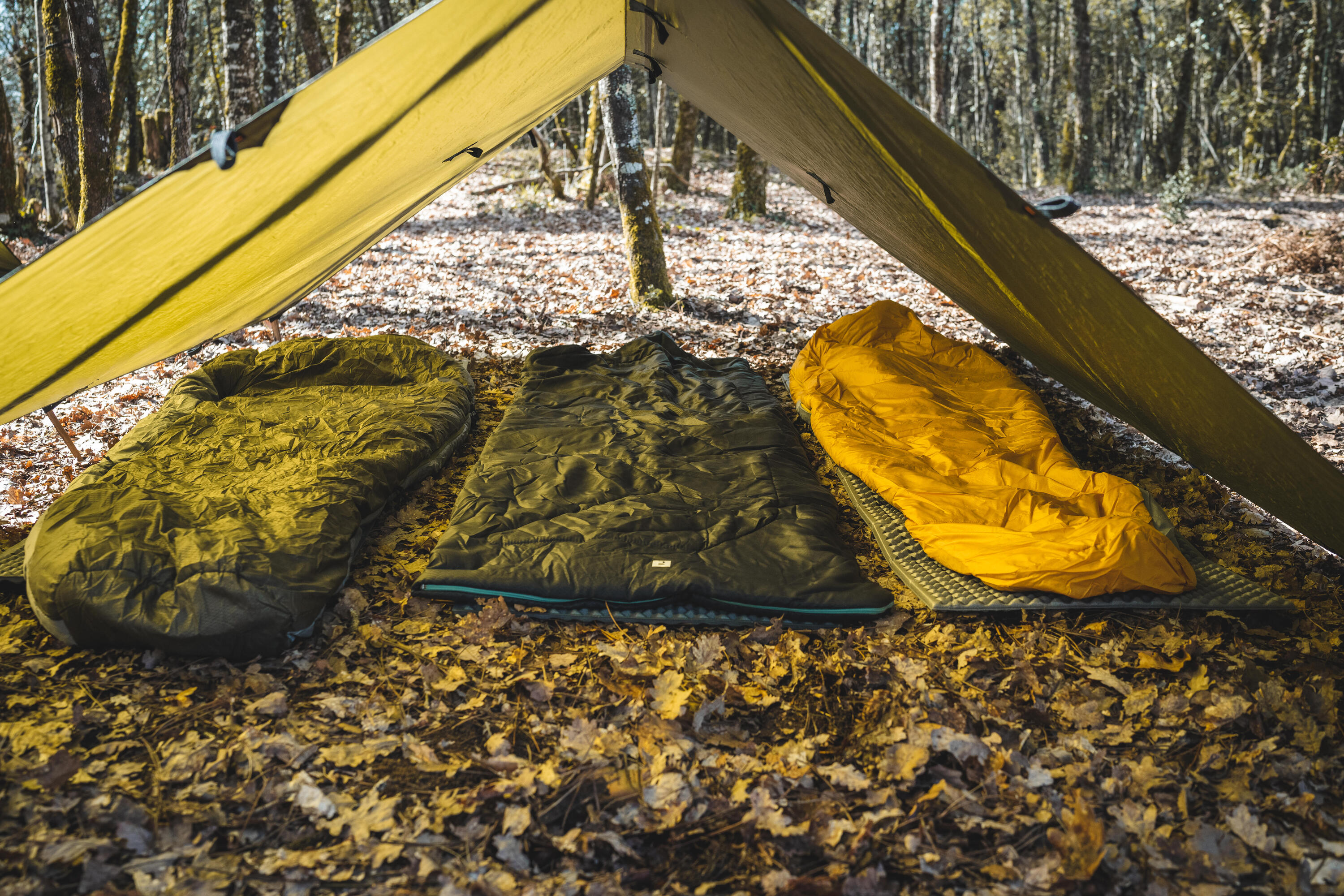 TARP BUSHCRAFT BIVOUAC COMPACT LEGER 2,95X2,8 M IMPERMÉABLE KAKI 9/9