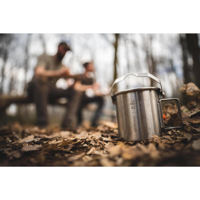 Cană 60 cL (0,6 L) Bushcraft Bivuac Oțel inoxidabil