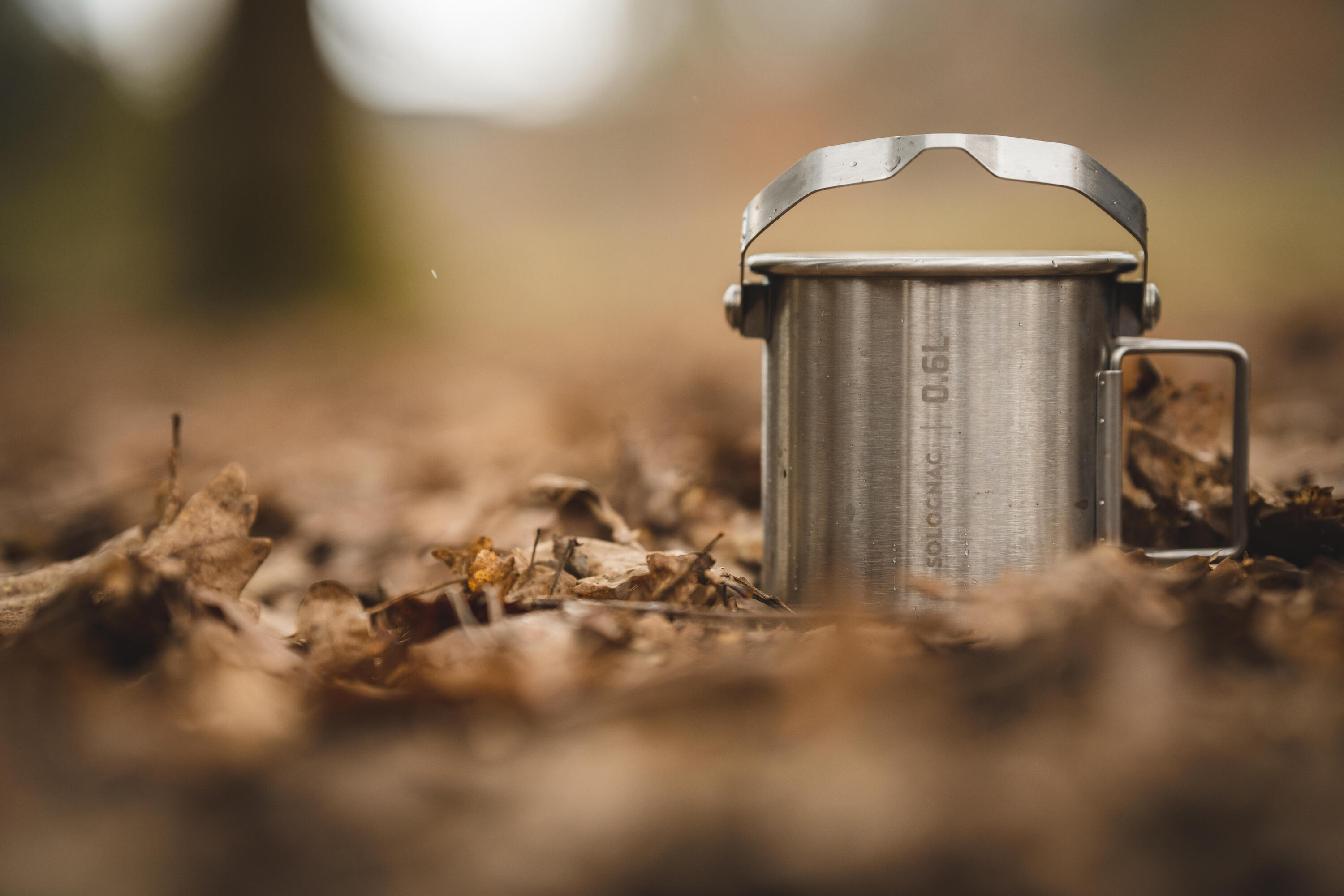 Tasse 600 ml Bushcraft Camping rostfreier Stahl  7/9