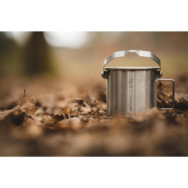 Cană 60 cL (0,6 L) Bushcraft Bivuac Oțel inoxidabil